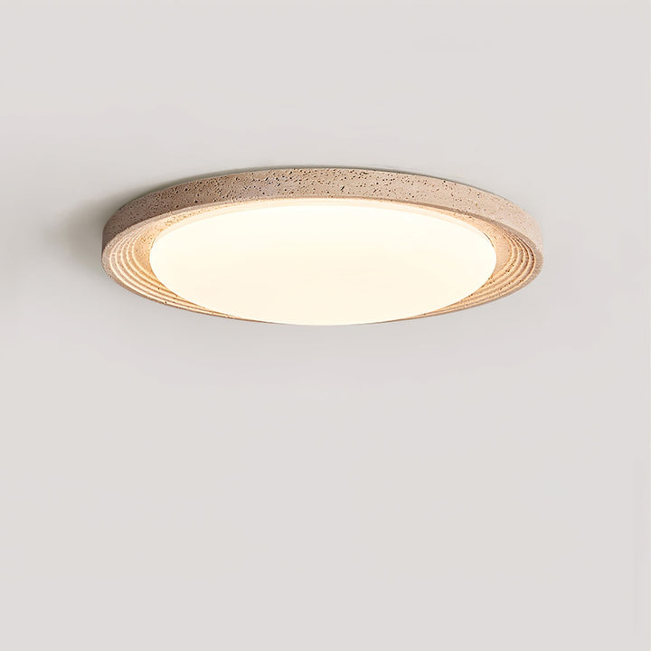 Olphaan Plafonnier en Travertin À Anneaux - Neutralighting