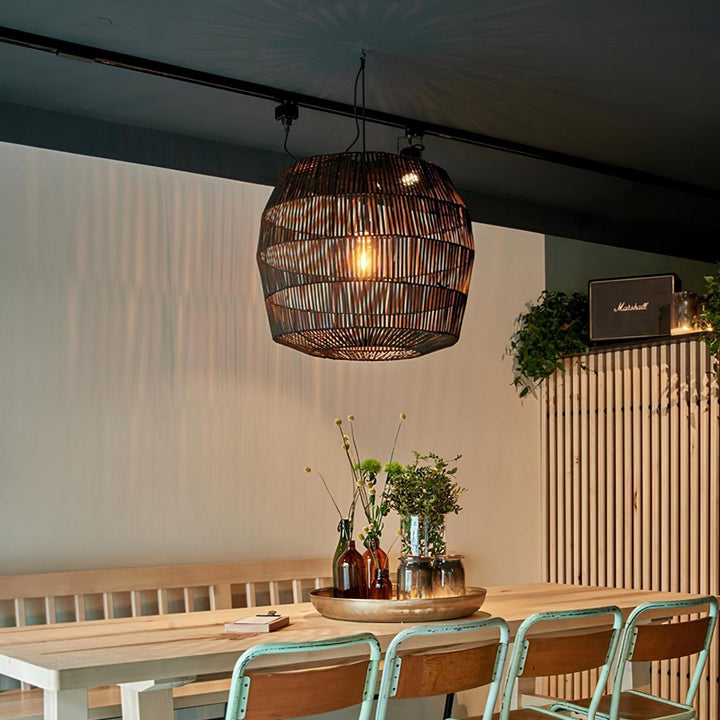 Cucarel Suspension Industrielle en Rotin - Neutralighting