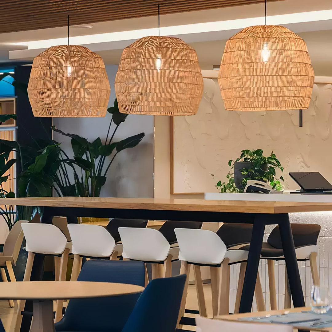 Cucarel Suspension Industrielle en Rotin - Neutralighting