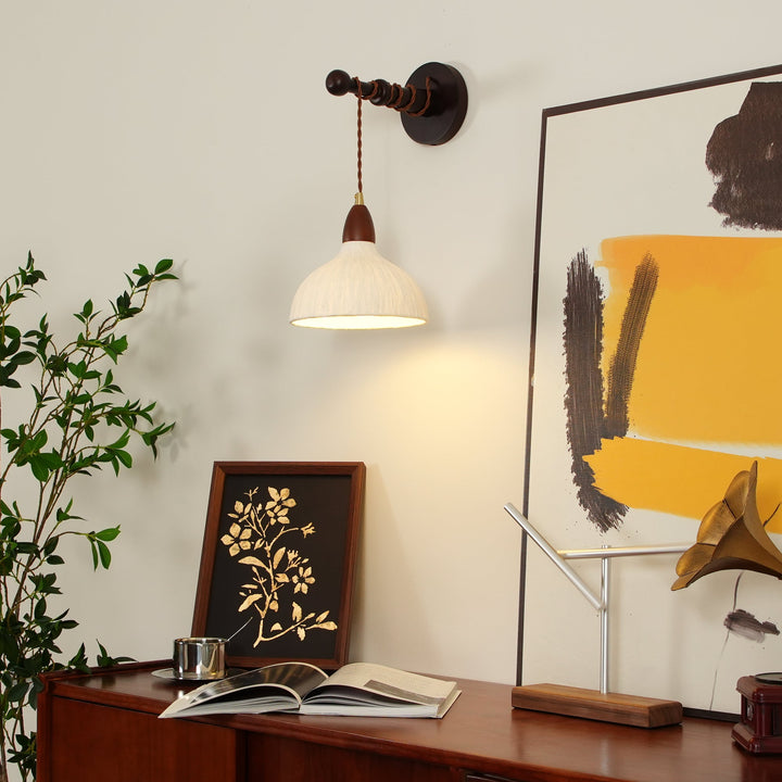 Vitheos Applique Murale en Bois Noyer Naturel Élégante - Neutralighting