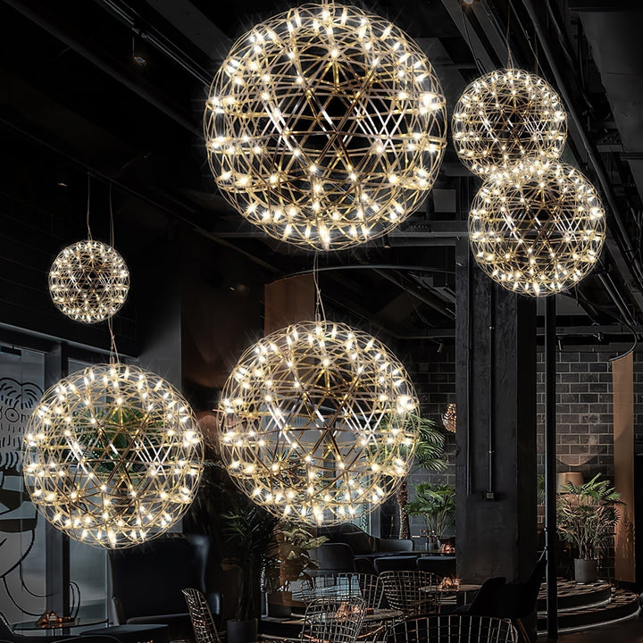 Ivthayra Lampe Pendante Boule Dorée de Luxe Postmoderne - Neutralighting