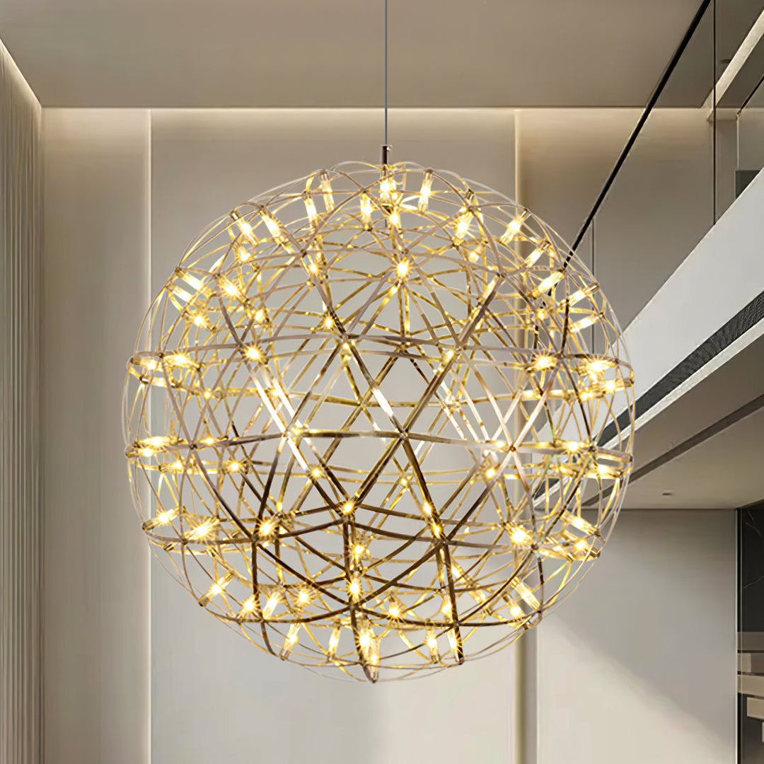 Ivthayra Lampe Pendante Boule Dorée de Luxe Postmoderne - Neutralighting
