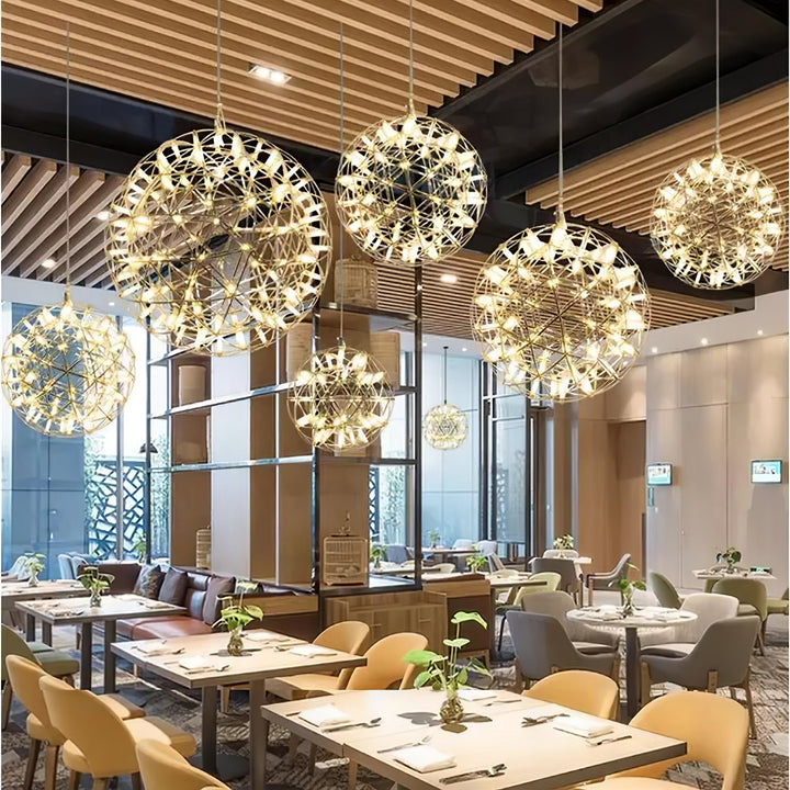 Ivthayra Lampe Pendante Boule Dorée de Luxe Postmoderne - Neutralighting