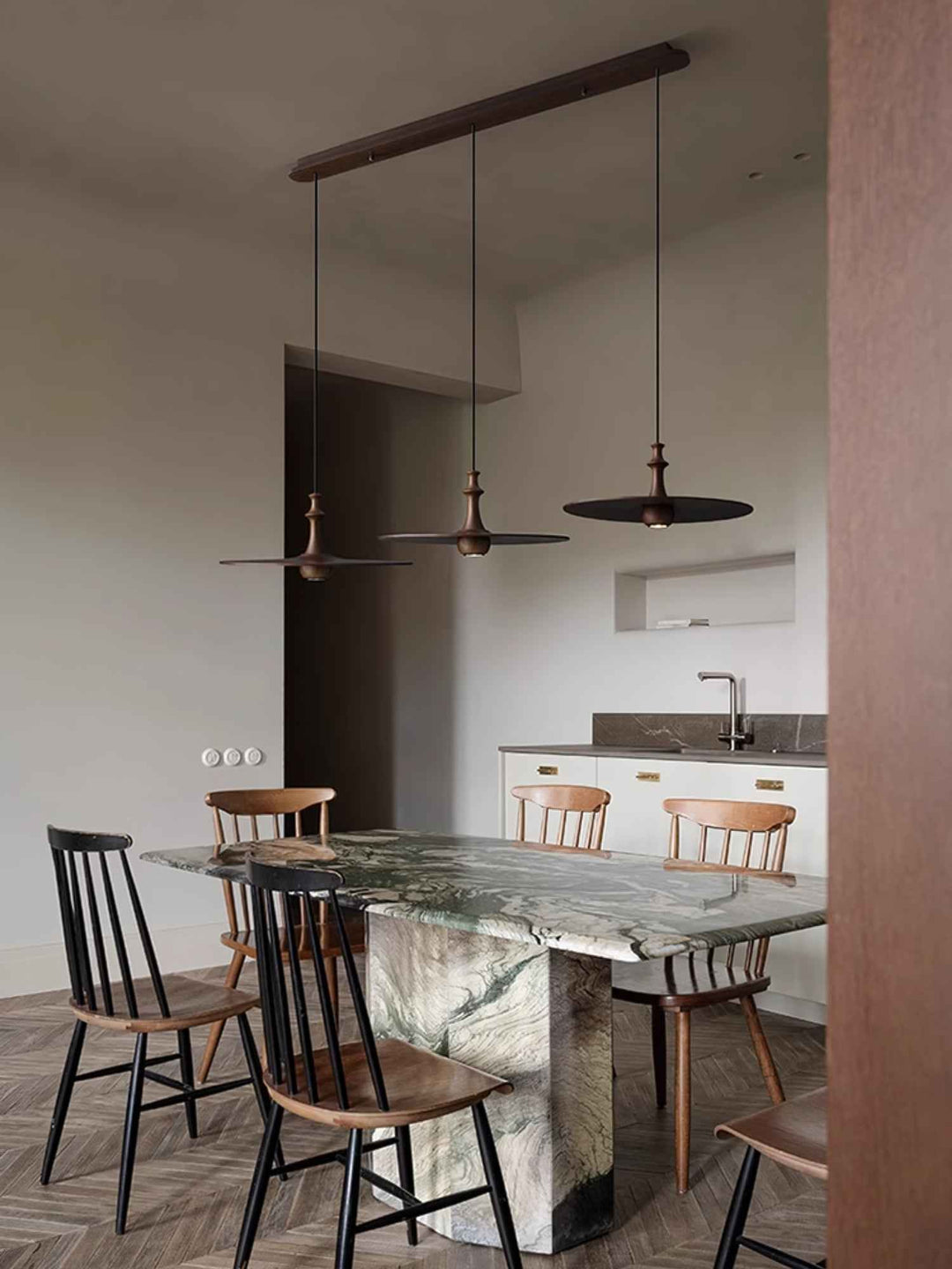 Syrinyra Suspension Sculpturale Disque Bois - Neutralighting