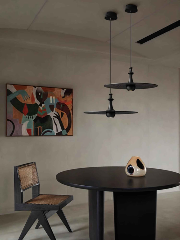 Syrinyra Suspension Sculpturale Disque Bois - Neutralighting