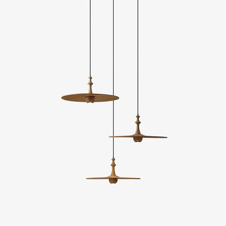 Syrinyra Suspension Sculpturale Disque Bois - Neutralighting