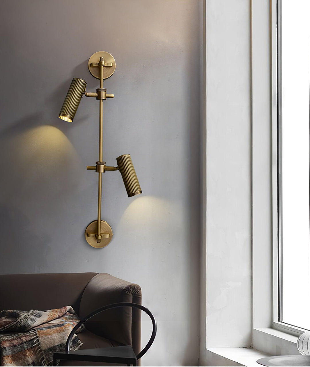 Glintice Applique murale industrielle en laiton - Neutralighting