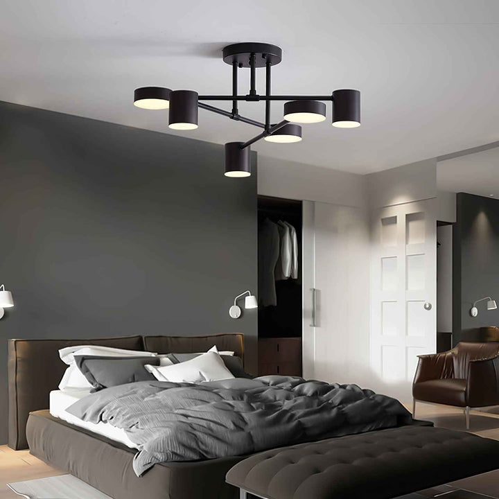 Sputnik Acrylique 57cm Noir LED 36W