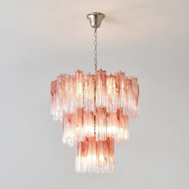 Aurora Lustre en Verre Rose Moderne - Neutralighting