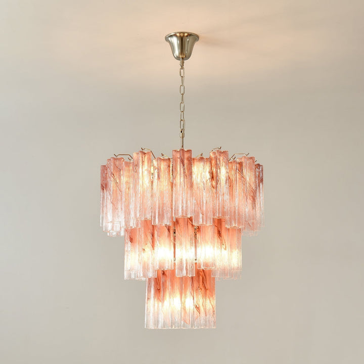 Aurora Lustre en Verre Rose Moderne - Neutralighting