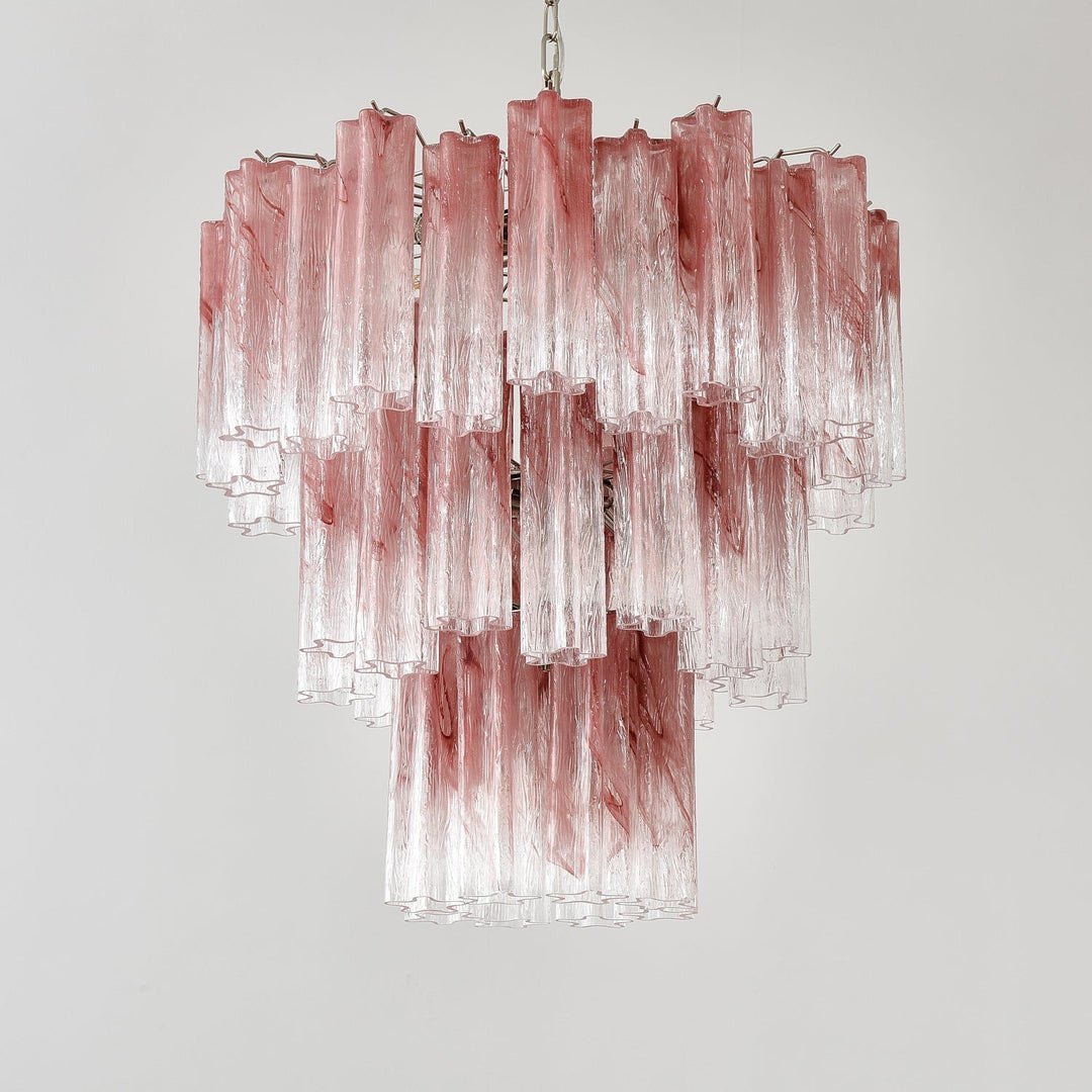 Aurora Lustre en Verre Rose Moderne - Neutralighting
