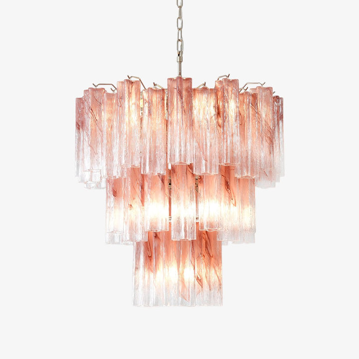 Aurora Lustre en Verre Rose Moderne - Neutralighting