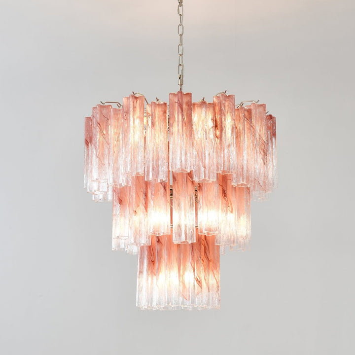 Aurora Lustre en Verre Rose Moderne - Neutralighting