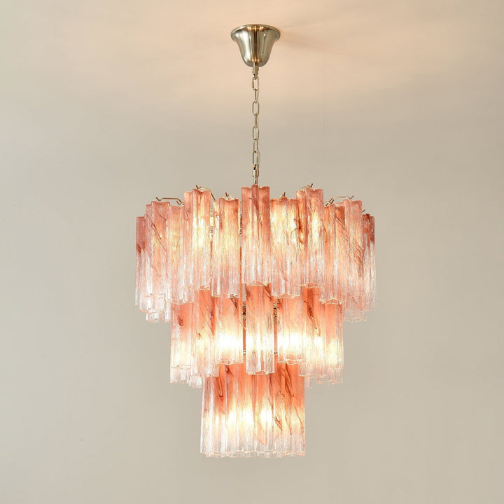 Aurora Lustre en Verre Rose Moderne - Neutralighting