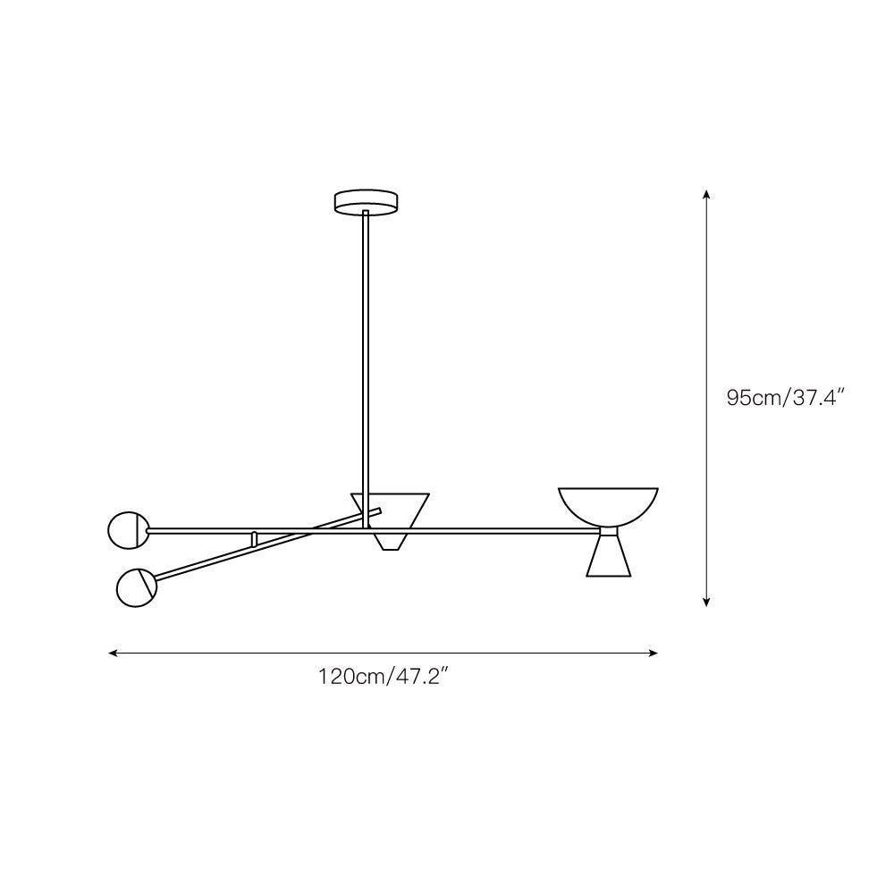 Comareth Moderne Minimaliste Verre Métal Lustre - Neutralighting
