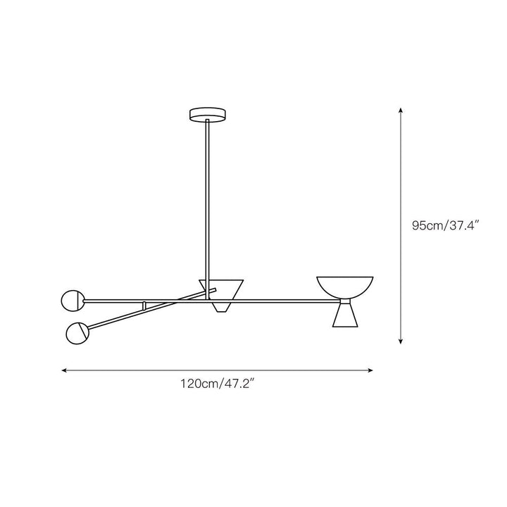 Comareth Moderne Minimaliste Verre Métal Lustre - Neutralighting