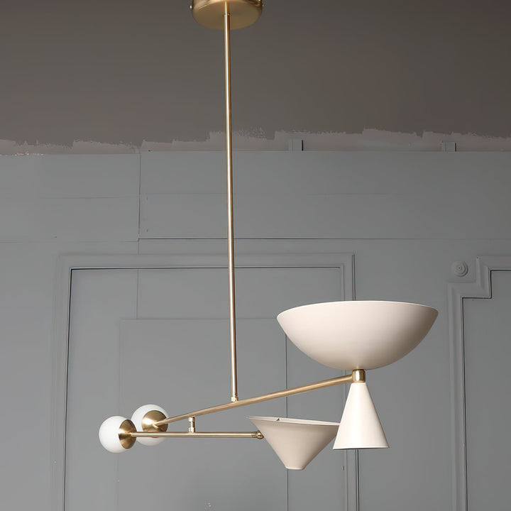 Comareth Moderne Minimaliste Verre Métal Lustre - Neutralighting