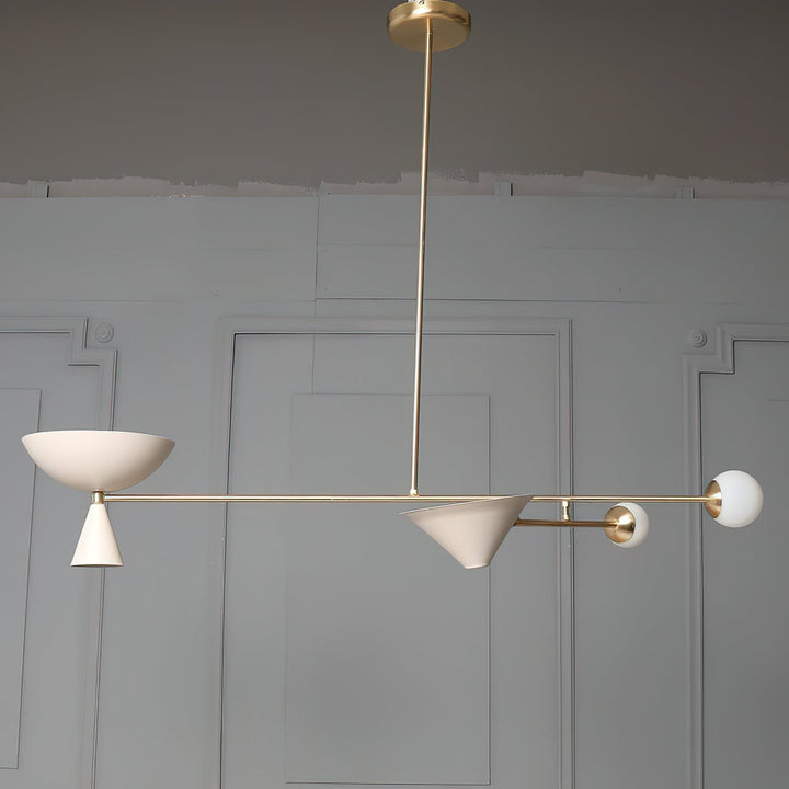 Comareth Moderne Minimaliste Verre Métal Lustre - Neutralighting