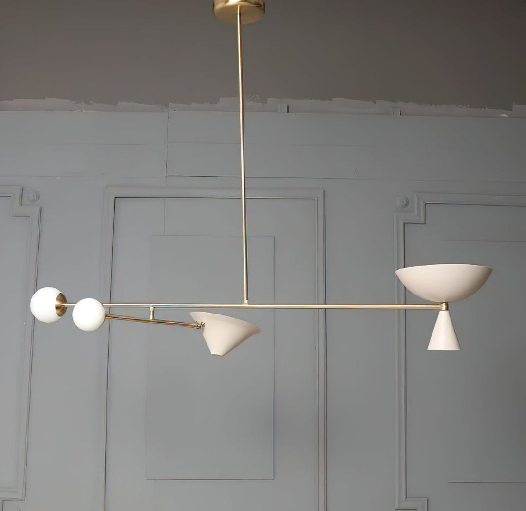 Comareth Moderne Minimaliste Verre Métal Lustre - Neutralighting