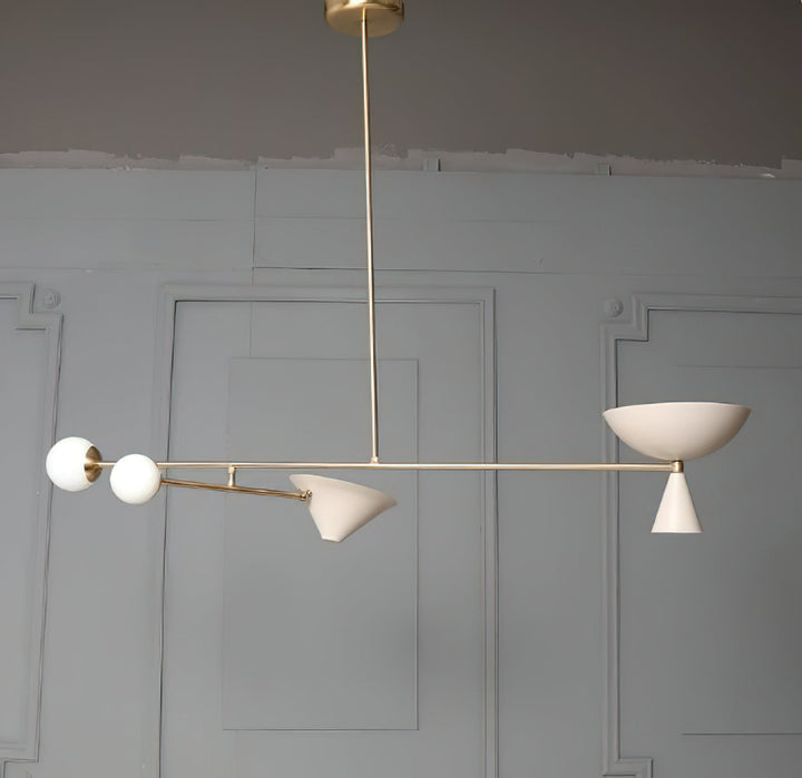 Comareth Moderne Minimaliste Verre Métal Lustre - Neutralighting