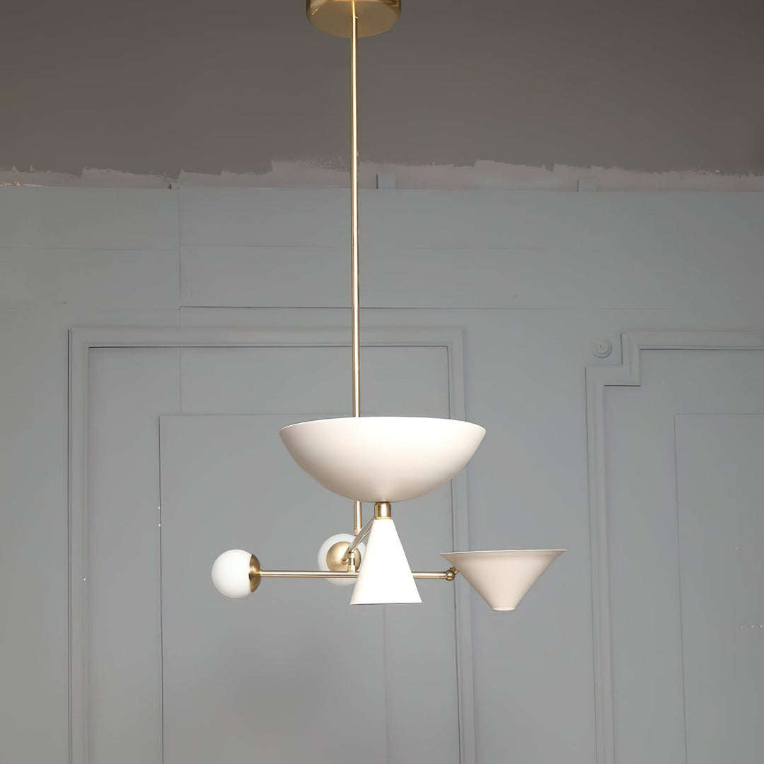 Comareth Moderne Minimaliste Verre Métal Lustre - Neutralighting