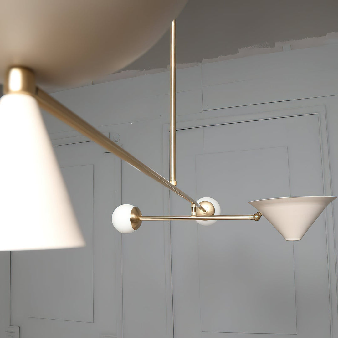 Comareth Moderne Minimaliste Verre Métal Lustre - Neutralighting