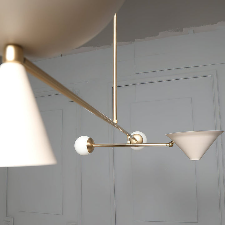 Comareth Moderne Minimaliste Verre Métal Lustre - Neutralighting