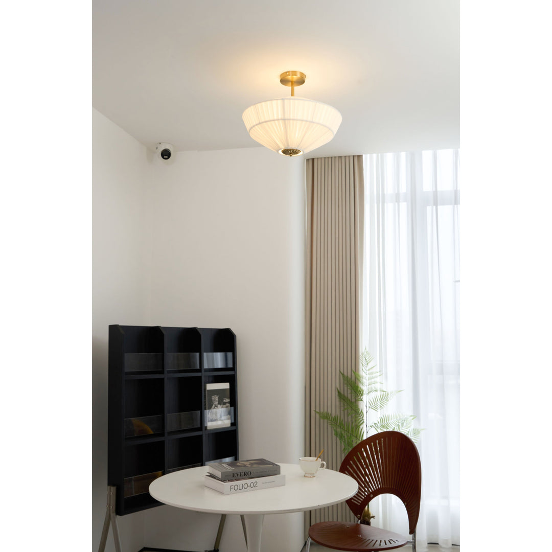 Casoreth Moderne Minimaliste Plissé Métal Tissu Suspension - Neutralighting