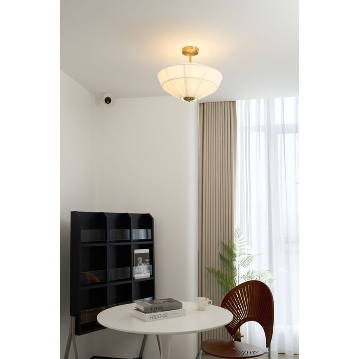 Casoreth Moderne Minimaliste Plissé Métal Tissu Suspension - Neutralighting