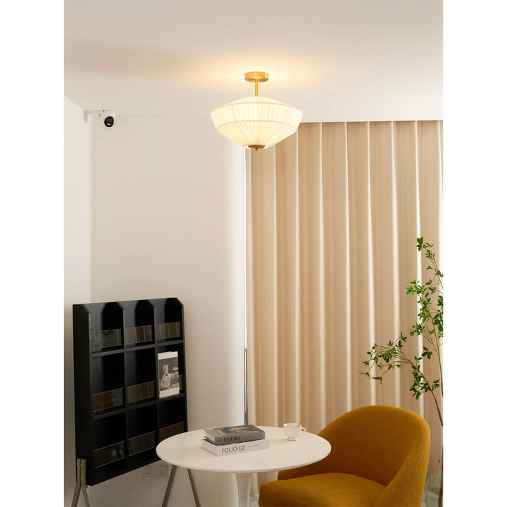 Casoreth Moderne Minimaliste Plissé Métal Tissu Suspension - Neutralighting