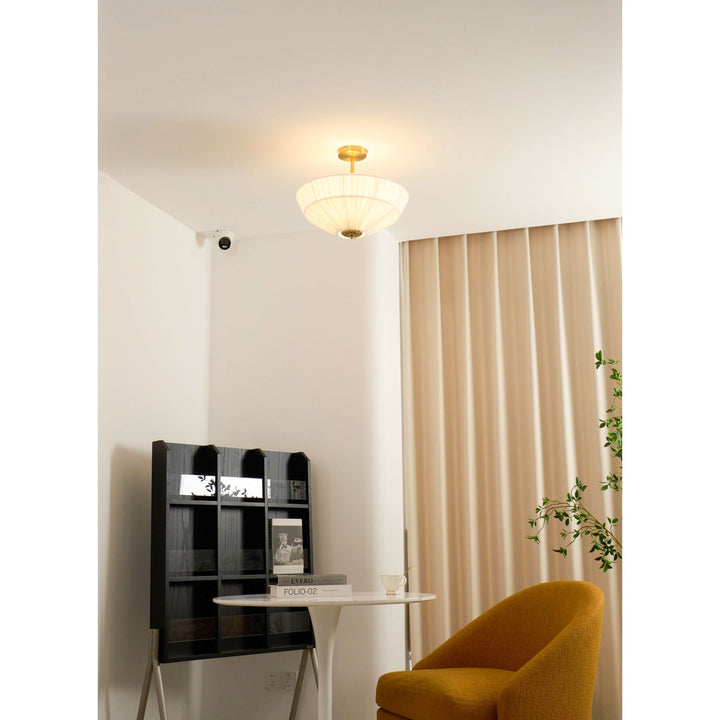 Casoreth Moderne Minimaliste Plissé Métal Tissu Suspension - Neutralighting