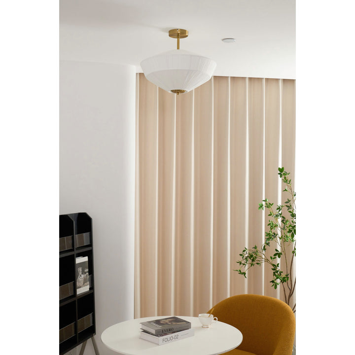 Casoreth Moderne Minimaliste Plissé Métal Tissu Suspension - Neutralighting