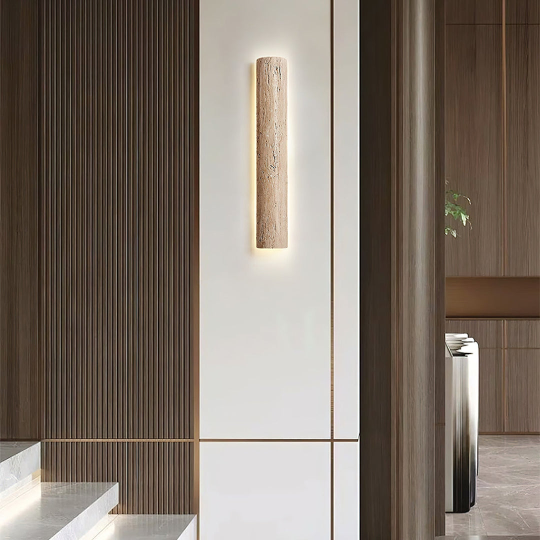Zemara Moderne Minimaliste Lange Travertin Applique Murale - Neutralighting