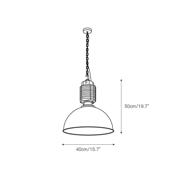 Ashaionis Ancien Industriel Métal Suspension - Neutralighting