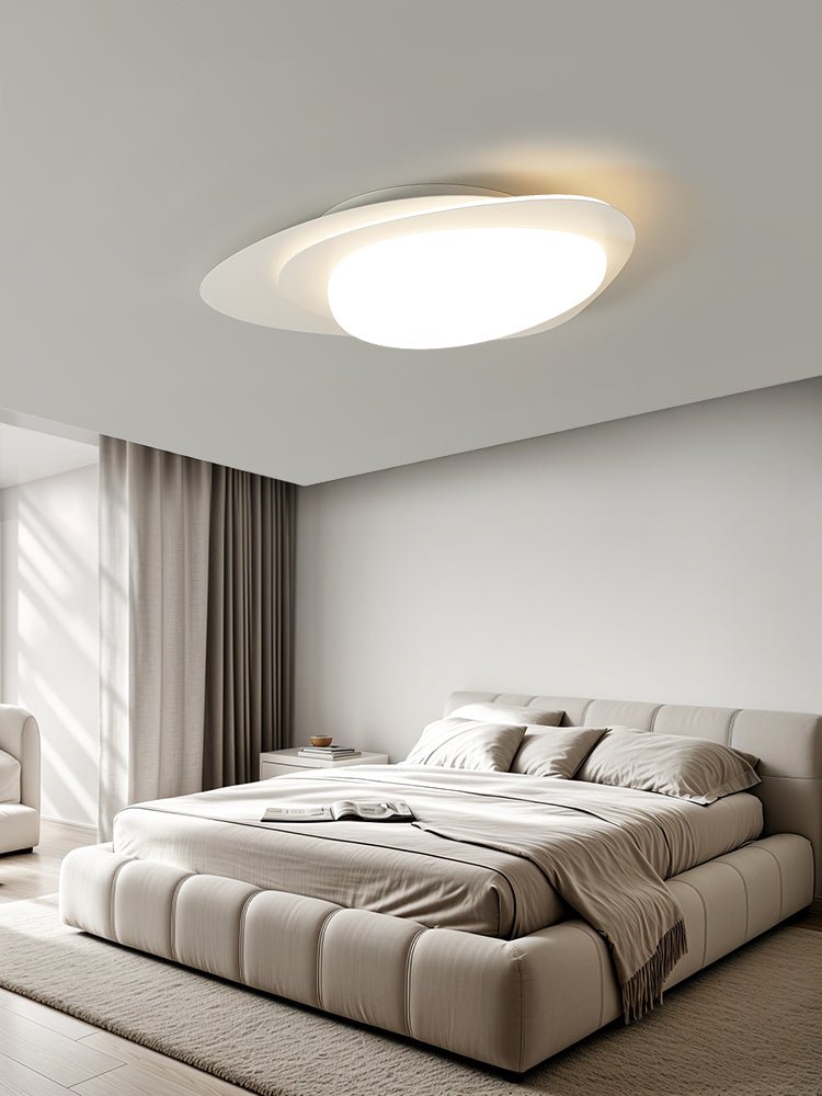 Solara Plafonnier Noyer Ovale Organique LED - Neutralighting