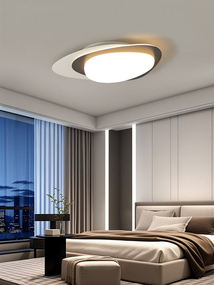 Solara Plafonnier Noyer Ovale Organique LED - Neutralighting