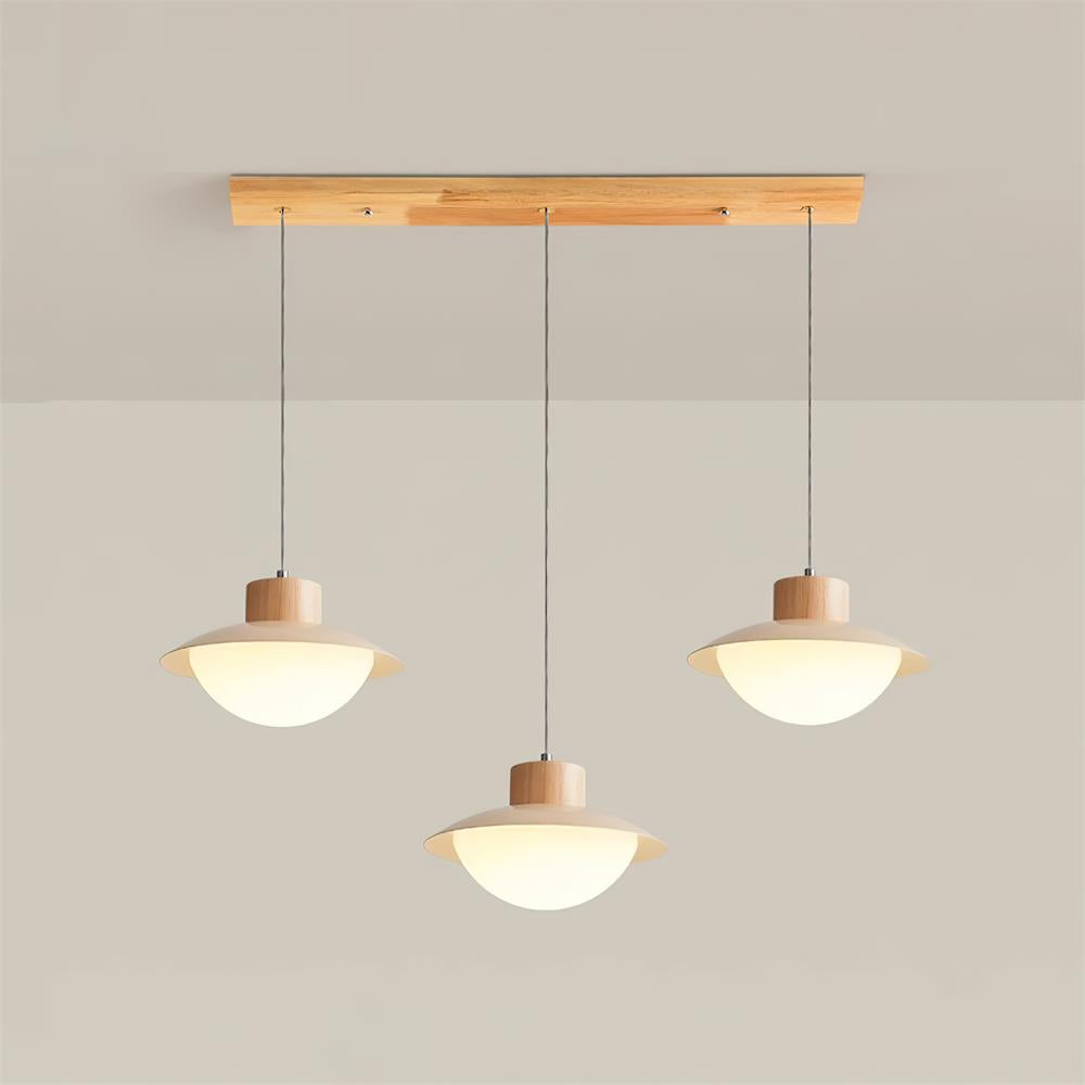 Suspension Bois PE Ombre Dôme Forme Minimaliste - Neutralighting