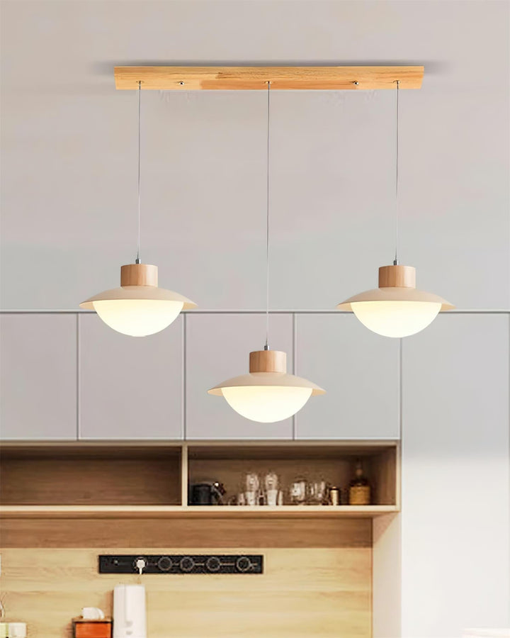Suspension Bois PE Ombre Dôme Forme Minimaliste - Neutralighting