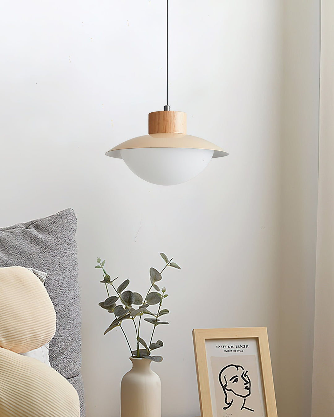 Suspension Bois PE Ombre Dôme Forme Minimaliste - Neutralighting