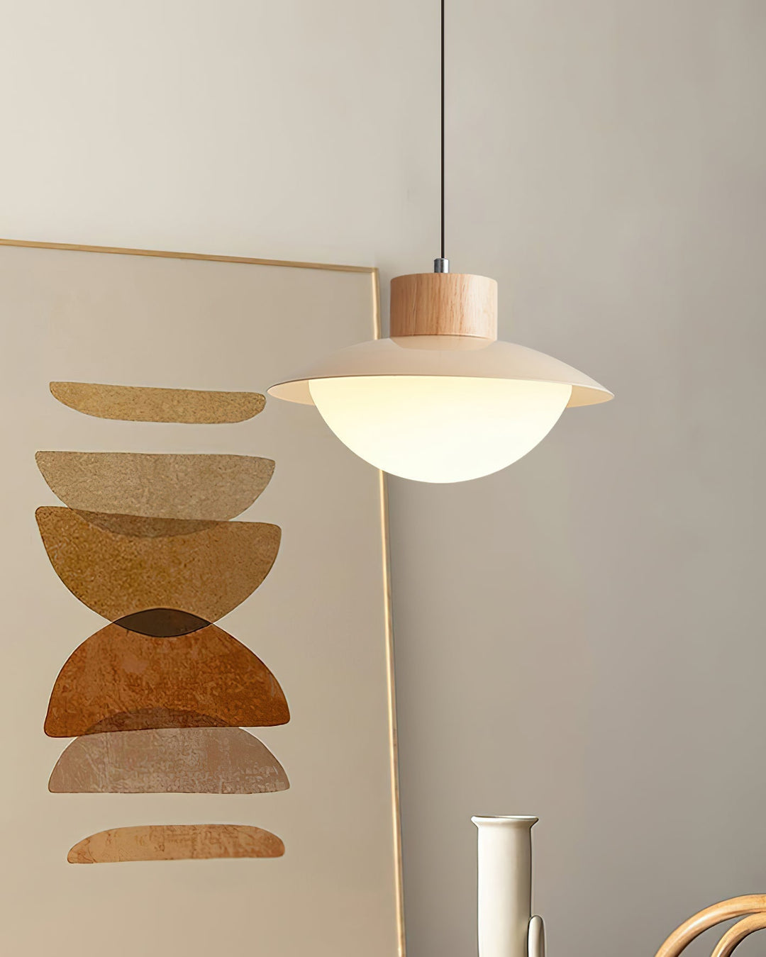 Suspension Bois PE Ombre Dôme Forme Minimaliste - Neutralighting