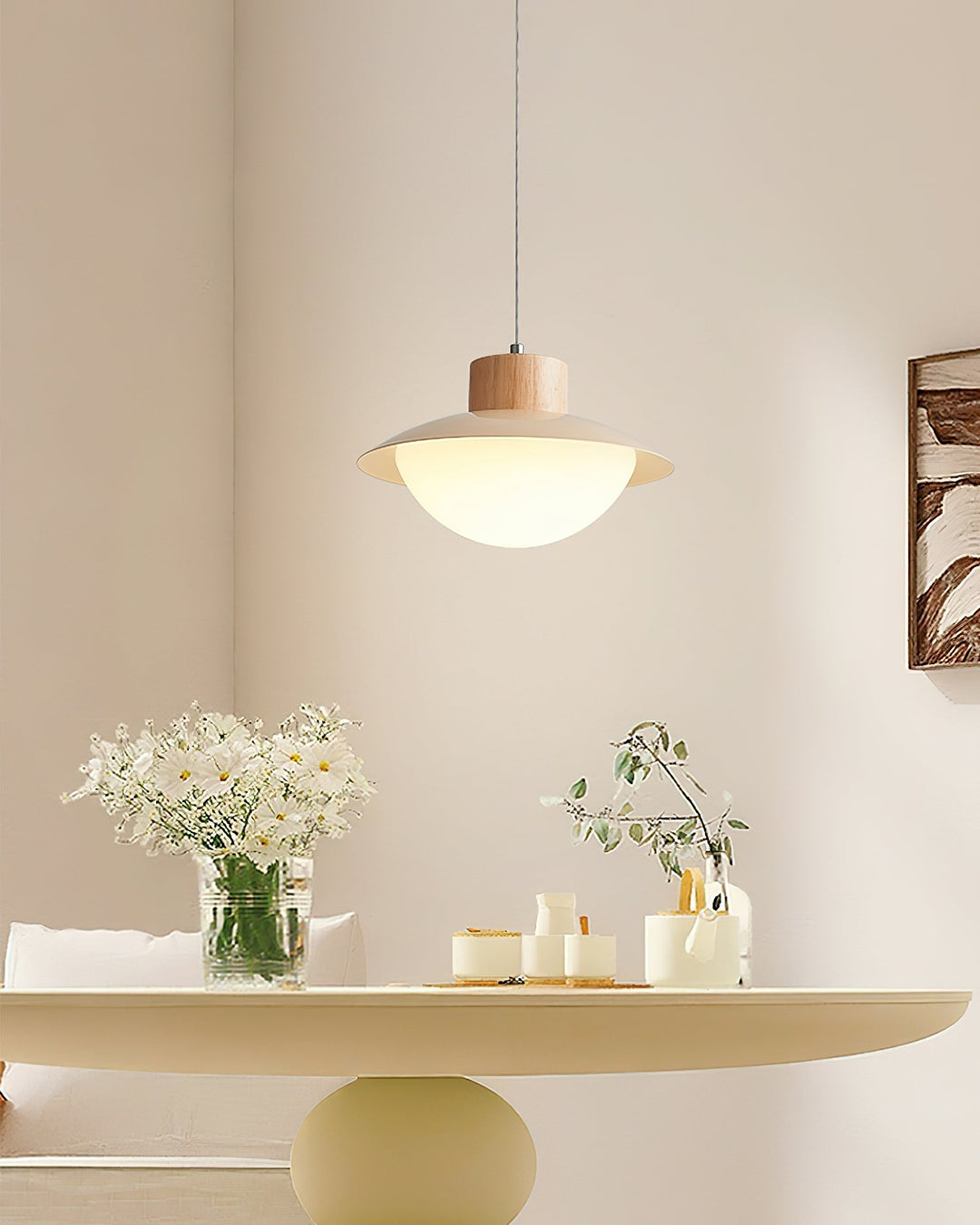 Suspension Bois PE Ombre Dôme Forme Minimaliste - Neutralighting