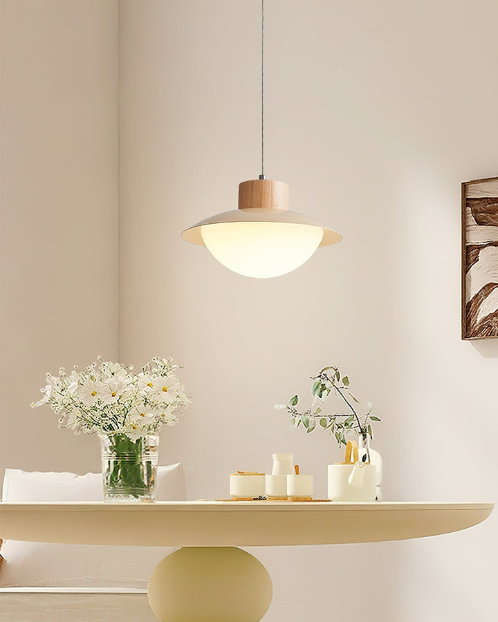 Suspension Bois PE Ombre Dôme Forme Minimaliste - Neutralighting