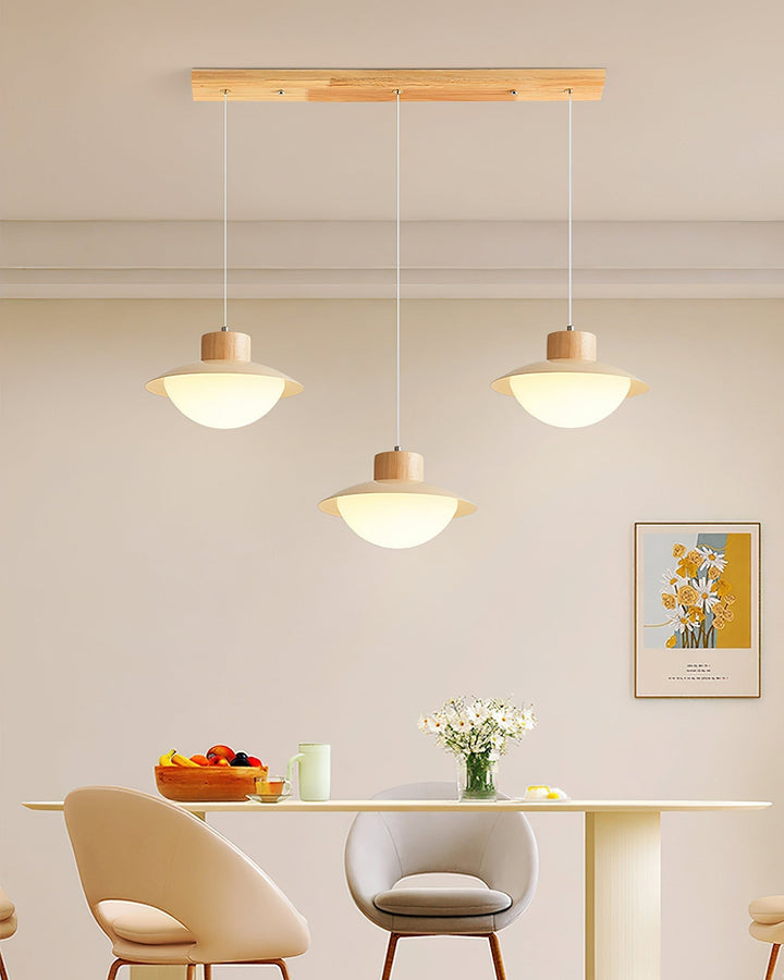Suspension Bois PE Ombre Dôme Forme Minimaliste - Neutralighting