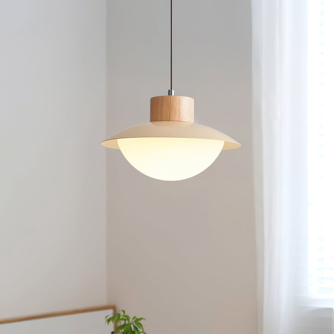 Suspension Bois PE Ombre Dôme Forme Minimaliste - Neutralighting