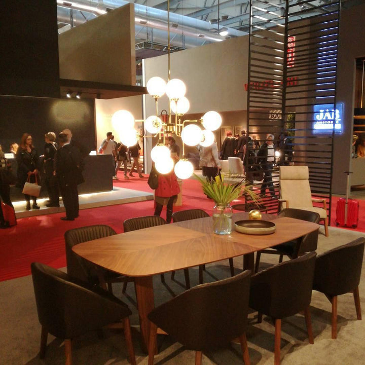 Lustra Chandelier Stilnovo en Laiton Noir et Verre - Neutralighting