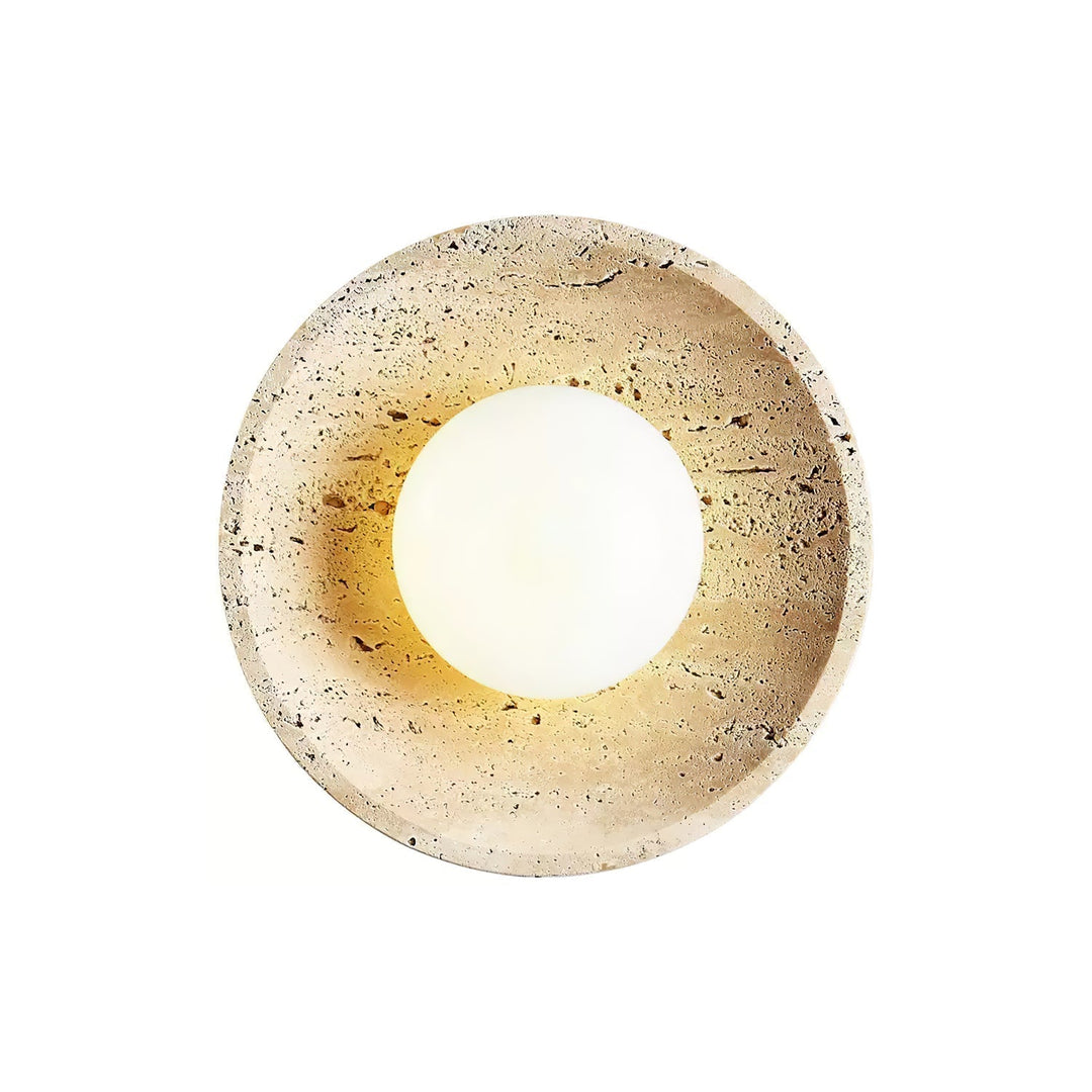 Cocarila Ring Shade Travertine Wall Light - Neutralighting