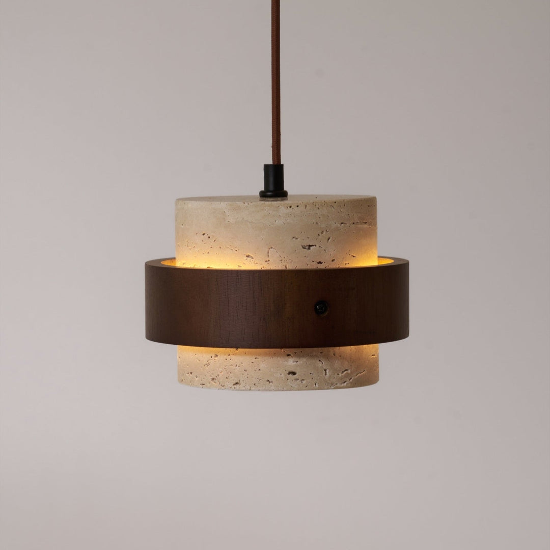 Cumirora Suspension Cylindre Superposé en Travertin - Neutralighting