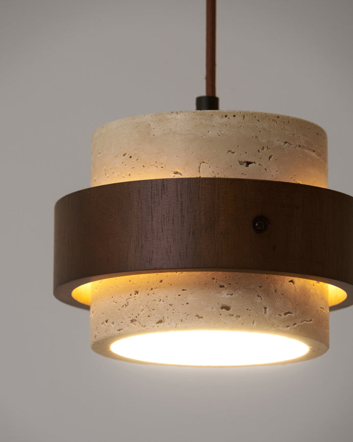 Cumirora Suspension Cylindre Superposé en Travertin - Neutralighting
