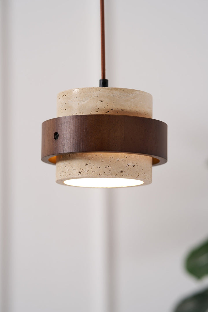 Cumirora Suspension Cylindre Superposé en Travertin - Neutralighting