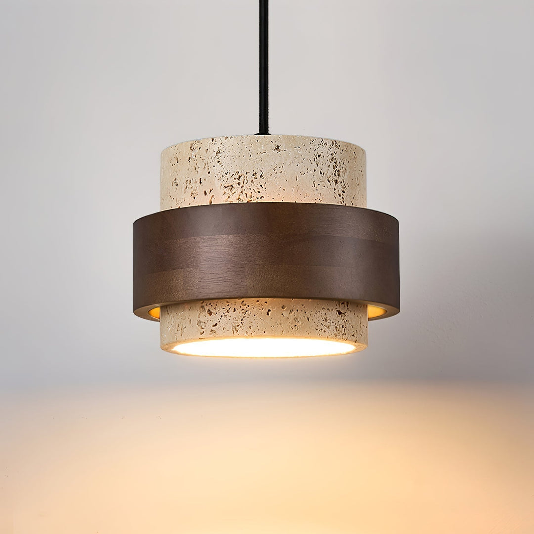 Cumirora Suspension Cylindre Superposé en Travertin - Neutralighting